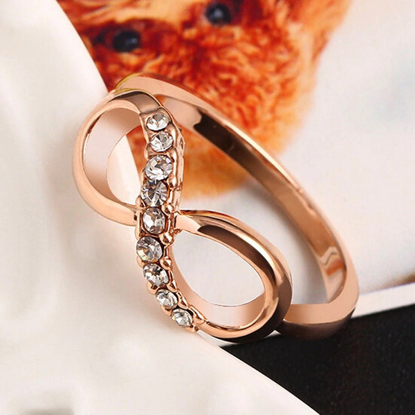 Crystal Infinity Ring