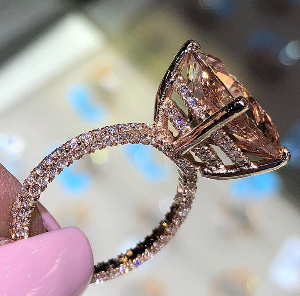 Studded Royal Morganite Ring