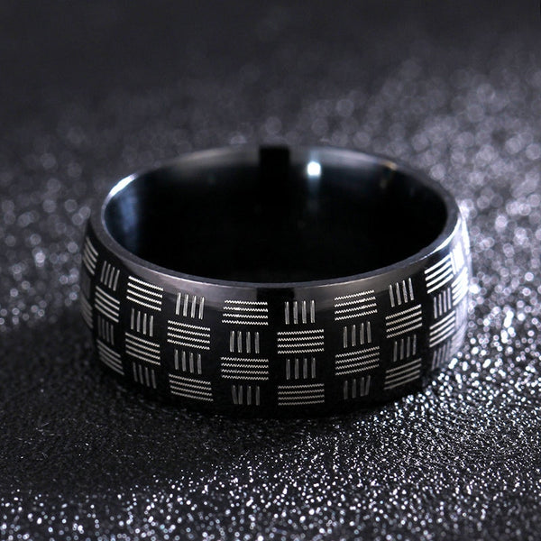 Titanium Grooved Ring