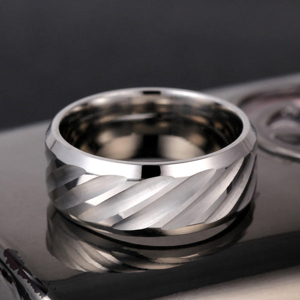 Titanium Stripe Rings