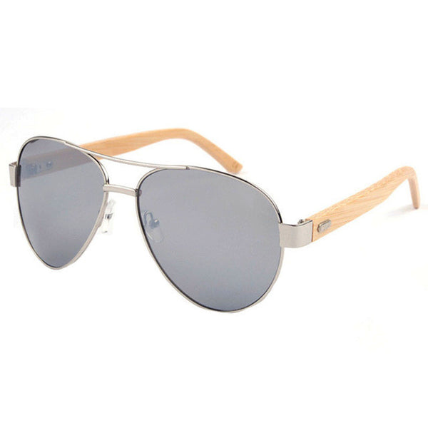 Bamboo Aviator Sunglasses