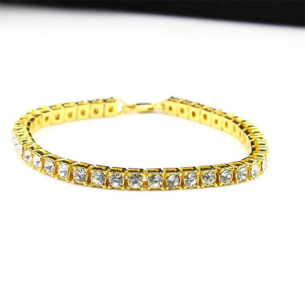 14k Gold Rhinestone Bracelet