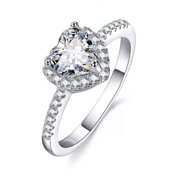 Heart Studded Diamond Ring